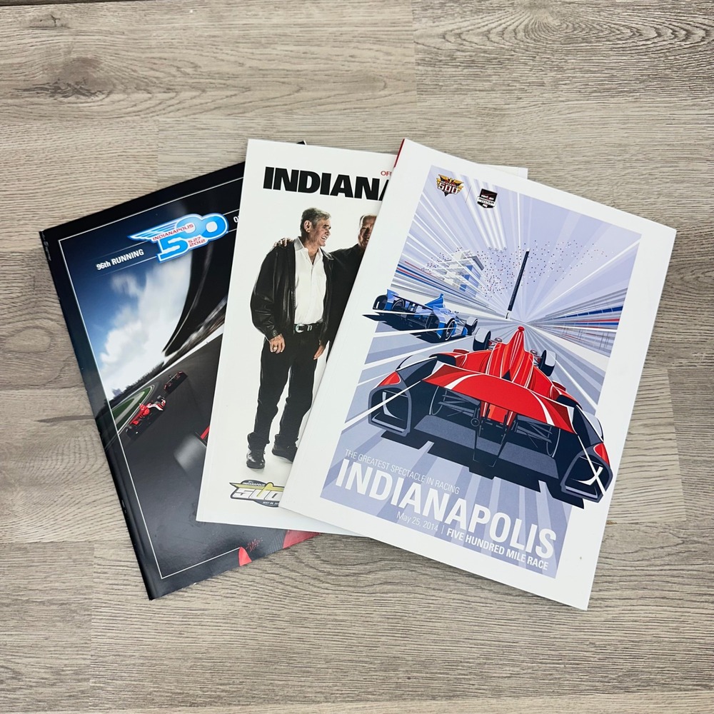 Indianapolis 500 Official Programs Lot 3 2012 2013 2014 Indy 500 Racing Souvenir